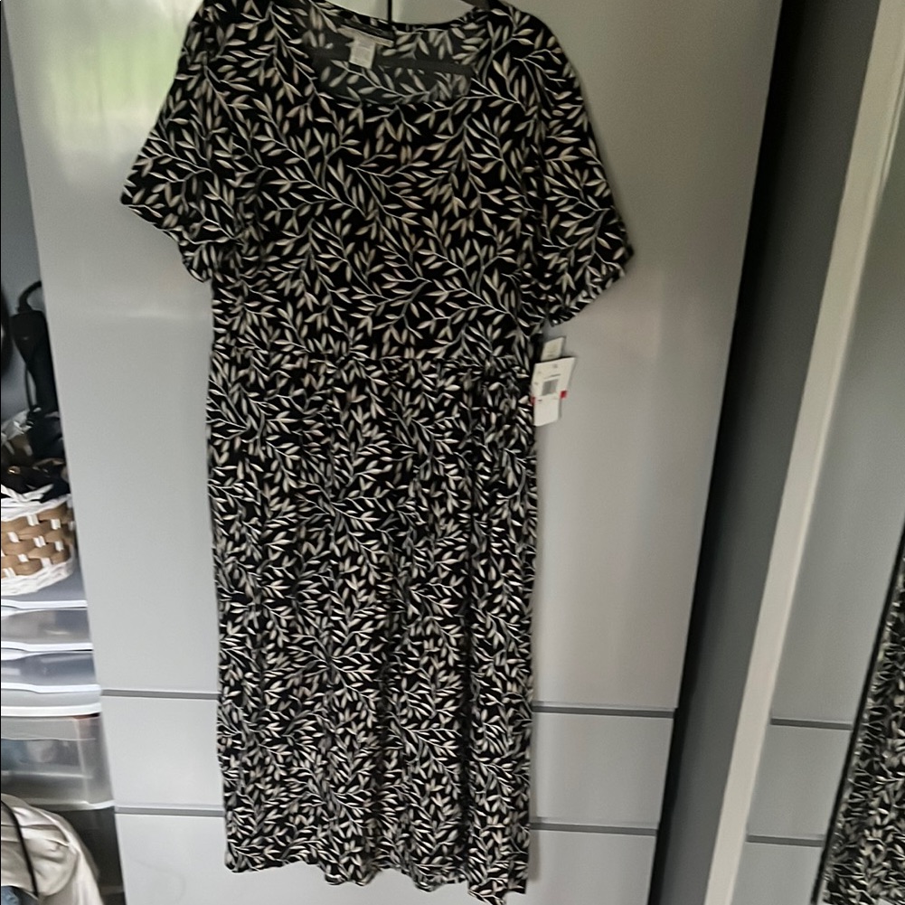 Notations Black And White Midi Sundress